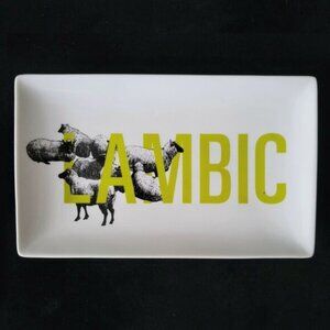 Crate & Barrel Craft Beer Craft Beer Barware Snack Tray -  Lambic Lamb Tray